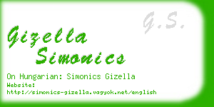 gizella simonics business card